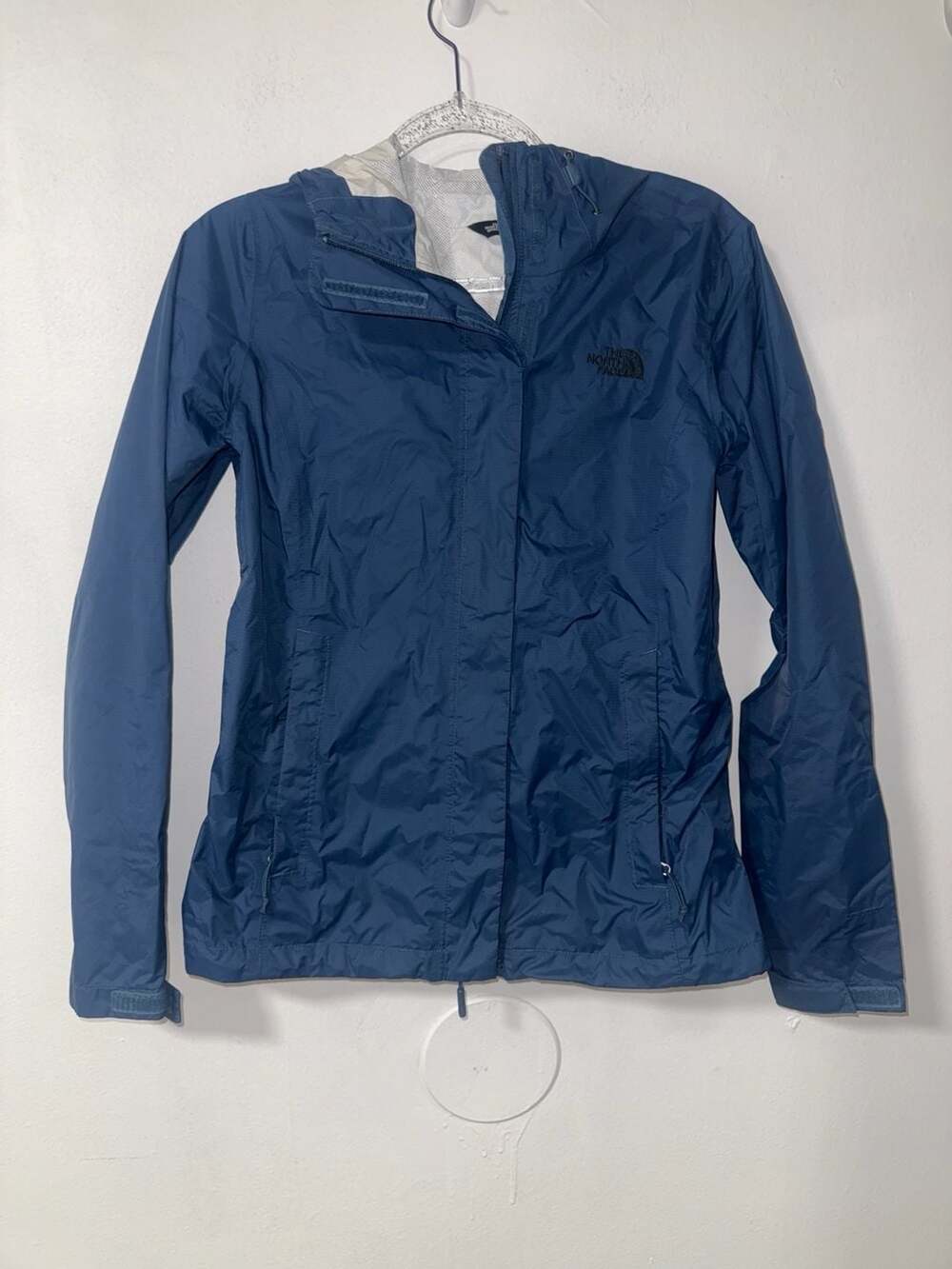 The North Face Women's Venture 2 DryVent Hooded Rain Jacket Blue Small